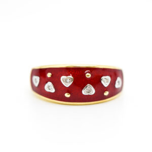 14K Enamel Cocktail Ring