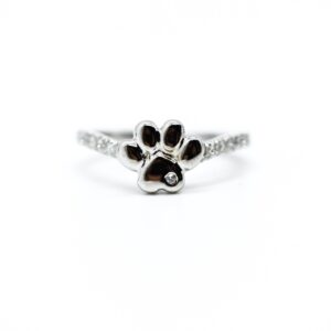 14K Diamond Beamer Ring